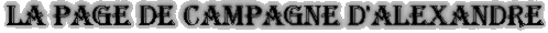La Page de Campagne d'Alexandre