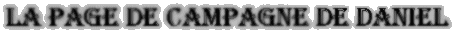 La Page de Campagne de Daniel